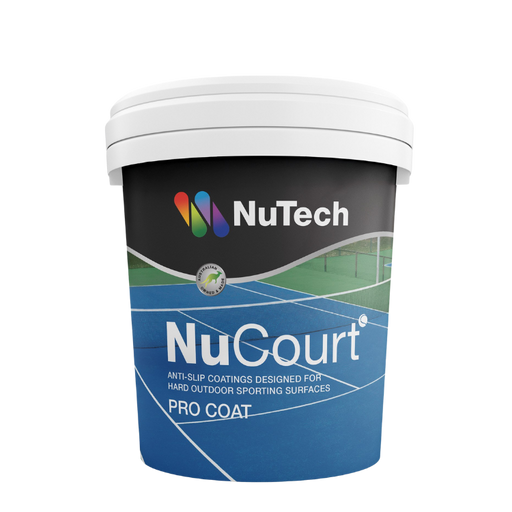 Bucket of NuTech NuCourt Pro Coat on a white background
