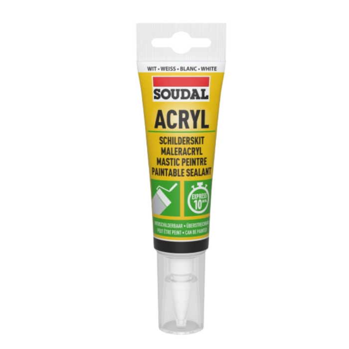 Soudal Acryl White Gap Filler - (80mlx10)Box - White