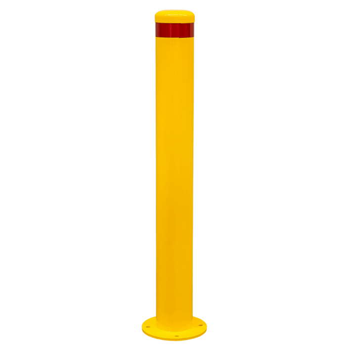 yellow coated bollard sydney
