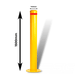 1500mm high surface mount safety bollards