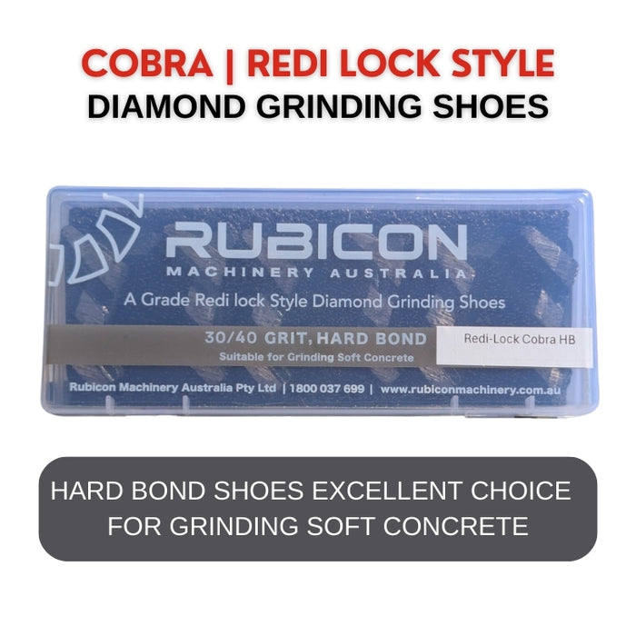 Rubicon Diamond Grinding Shoes (Redi-Lock) – Pack of 3