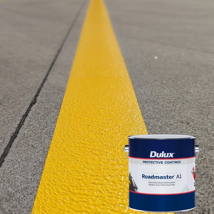 Dulux Roadmaster A1 yellow road line marking 