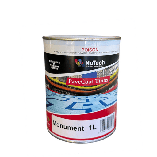 Can of NuTech PaveCoat Tinter Monument 1L 