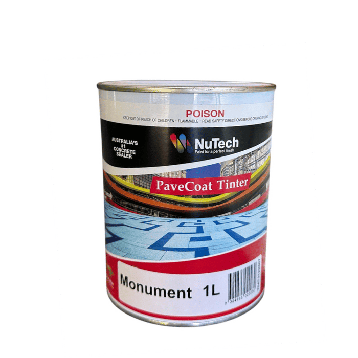 Can of NuTech PaveCoat Tinter Monument 1L 