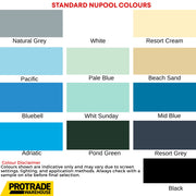 Nutech nupool epoxy colour chart