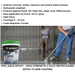 NuTech EPIC Aqua Epoxy floor coating with workers applying it on a concrete surface.