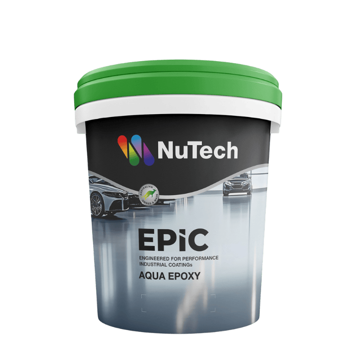NuTech Epic Aqua Epoxy paint container on a transparent background
