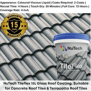 Nutech Tileflex Roof Coating 15L High Gloss - ProTrade Warehouse