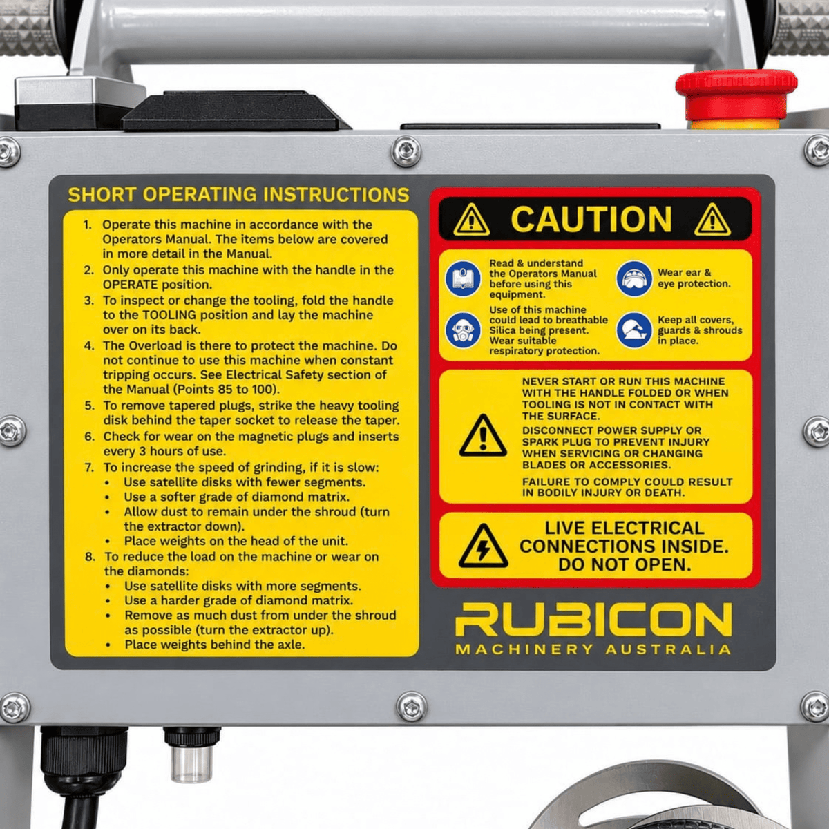 Rubicon 480mm Concrete Floor Grinder - Floor Grinder - Protrade Warehouse | Trade & DIY Supplies Australia-Wide