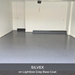 Garage floor with SILVEX coating on a lightbox grey base coat