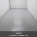 Snow epoxy flakes application on lightbox grey base coat
