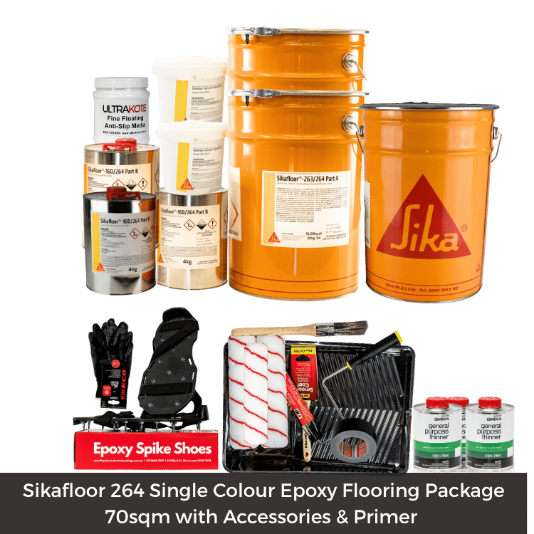 Sika 70sqm Two Coats Single Colour Epoxy Flooring package - ProTrade Warehouse