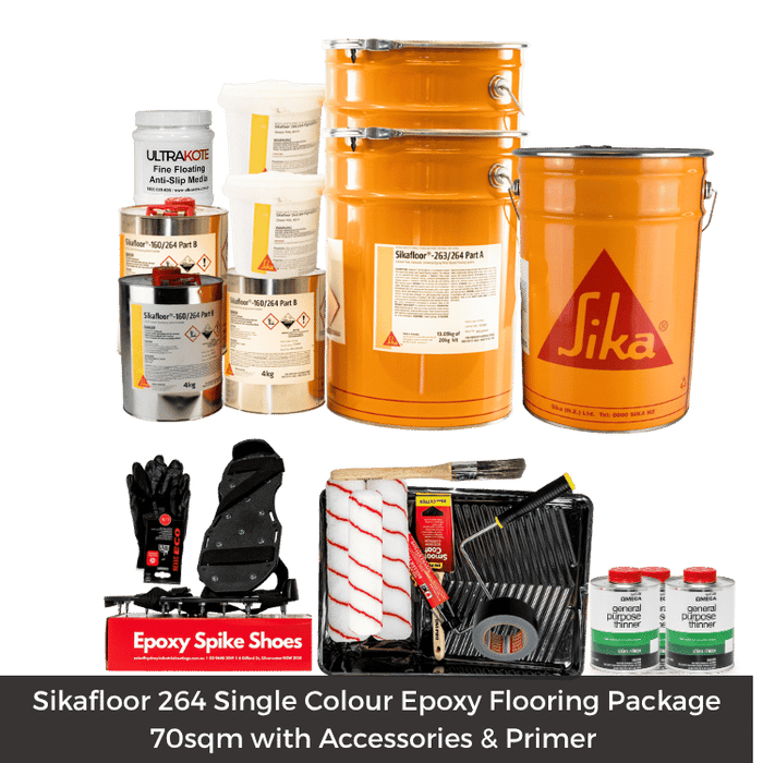 Sika 70sqm Two Coats Single Colour Epoxy Flooring package