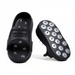 Black epoxy shoes with silver spikes