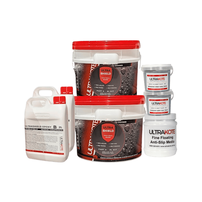 solid colour epoxy Flooring Package for garage