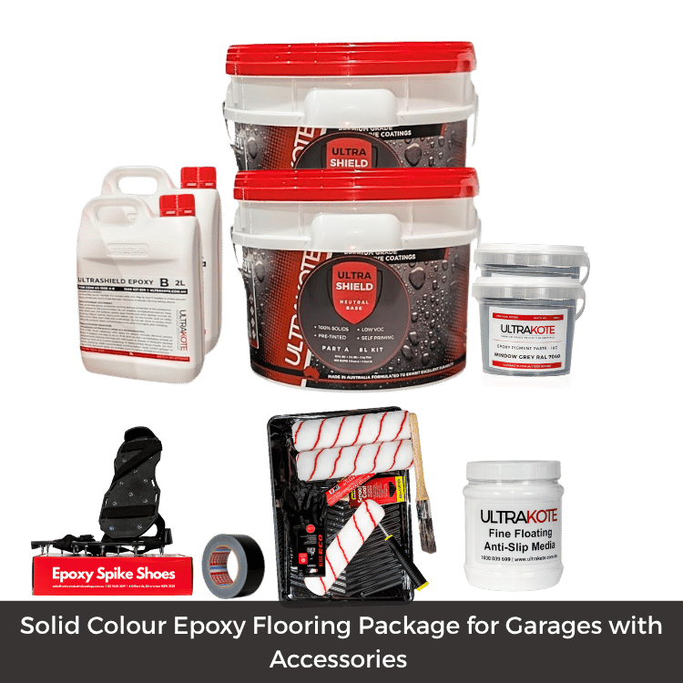 Solid Colour Epoxy Flooring Package for Garages, up to 40sqm - ProTrade Warehouse