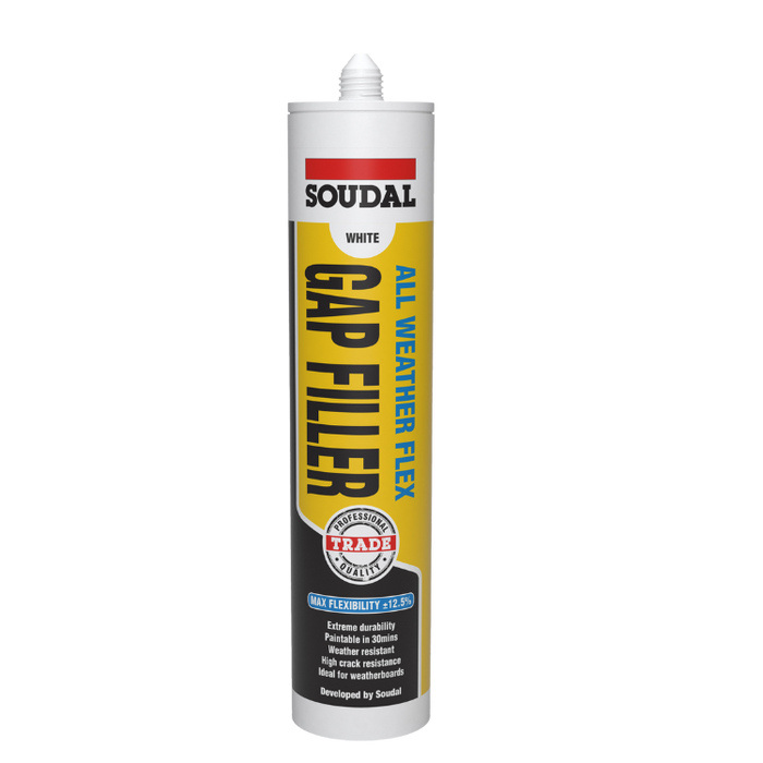 Soudal All Weather Flex Gap Filler - (300mlx12)Box - White