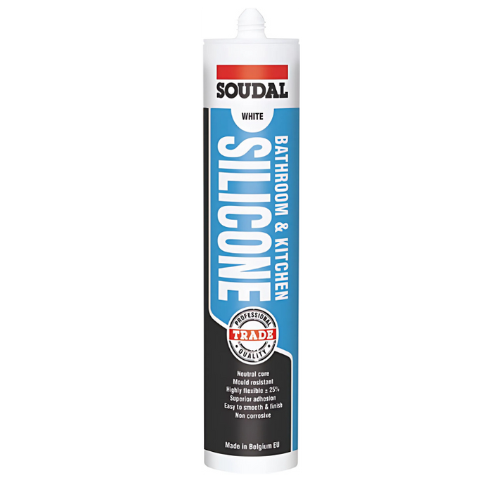 Soudal Bathroom & Kitchen Silicone Sealant - (300mlx12)Box