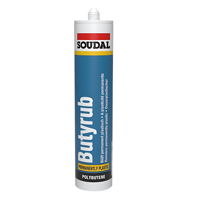 Soudal Butyrub Mastic UV Resistant Polybutene Sealant - (300mlx15)Box