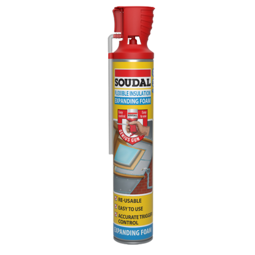 Soudal genius gun flexible insulation expanding foam