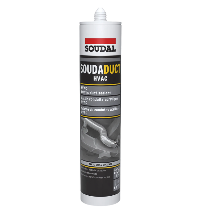 270ml Soudaduct HVAC Acrylic Duct Sealant Grey - Pack of 24