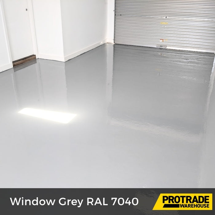 Window Grey Epoxy Garage floor