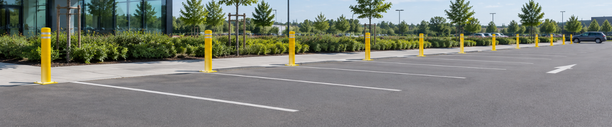 Safety Bollards for Warehouses, Car Parks