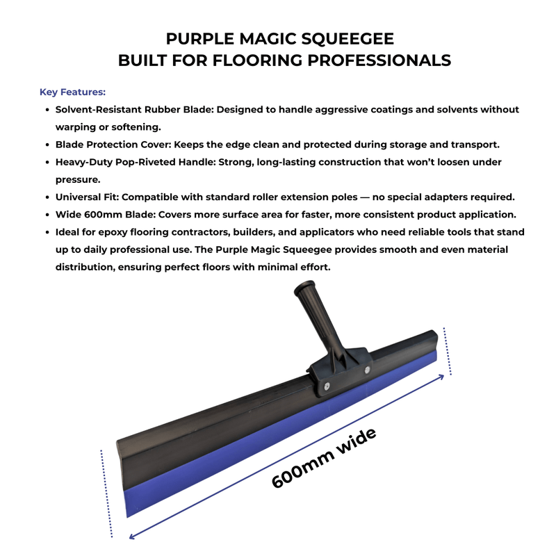 Purple Magic Squeegee For Smooth Epoxy & Polyurethane Floor Application - ProTrade Warehouse