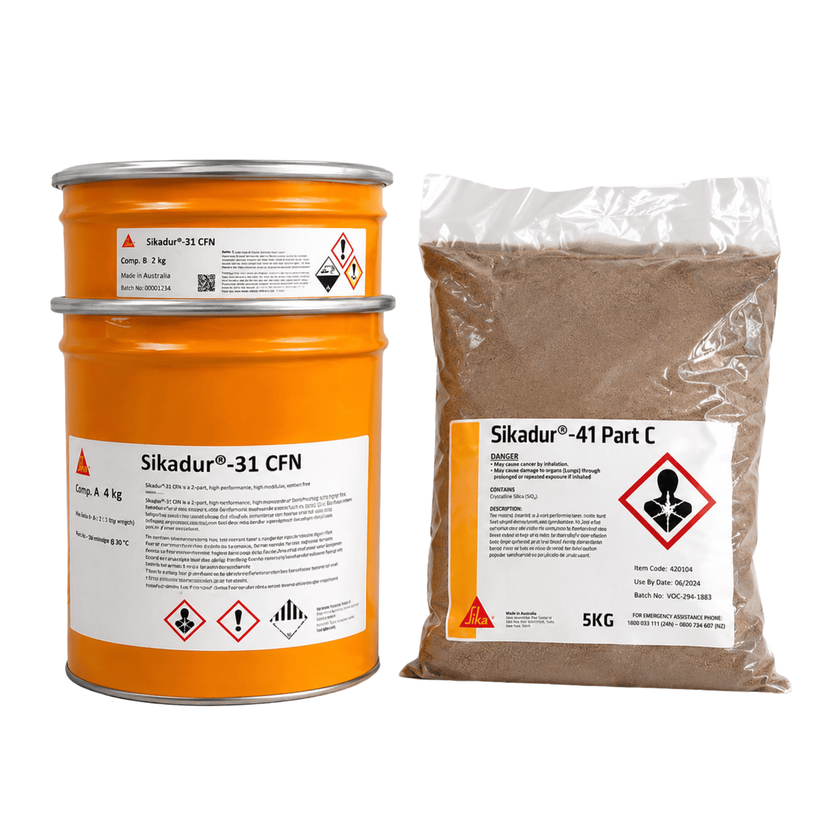 Sikadur 41 CF Normal 11Kg Kit ( Part A + B + C) - Concrete Repair - Protrade Warehouse | Trade & DIY Supplies Australia-Wide