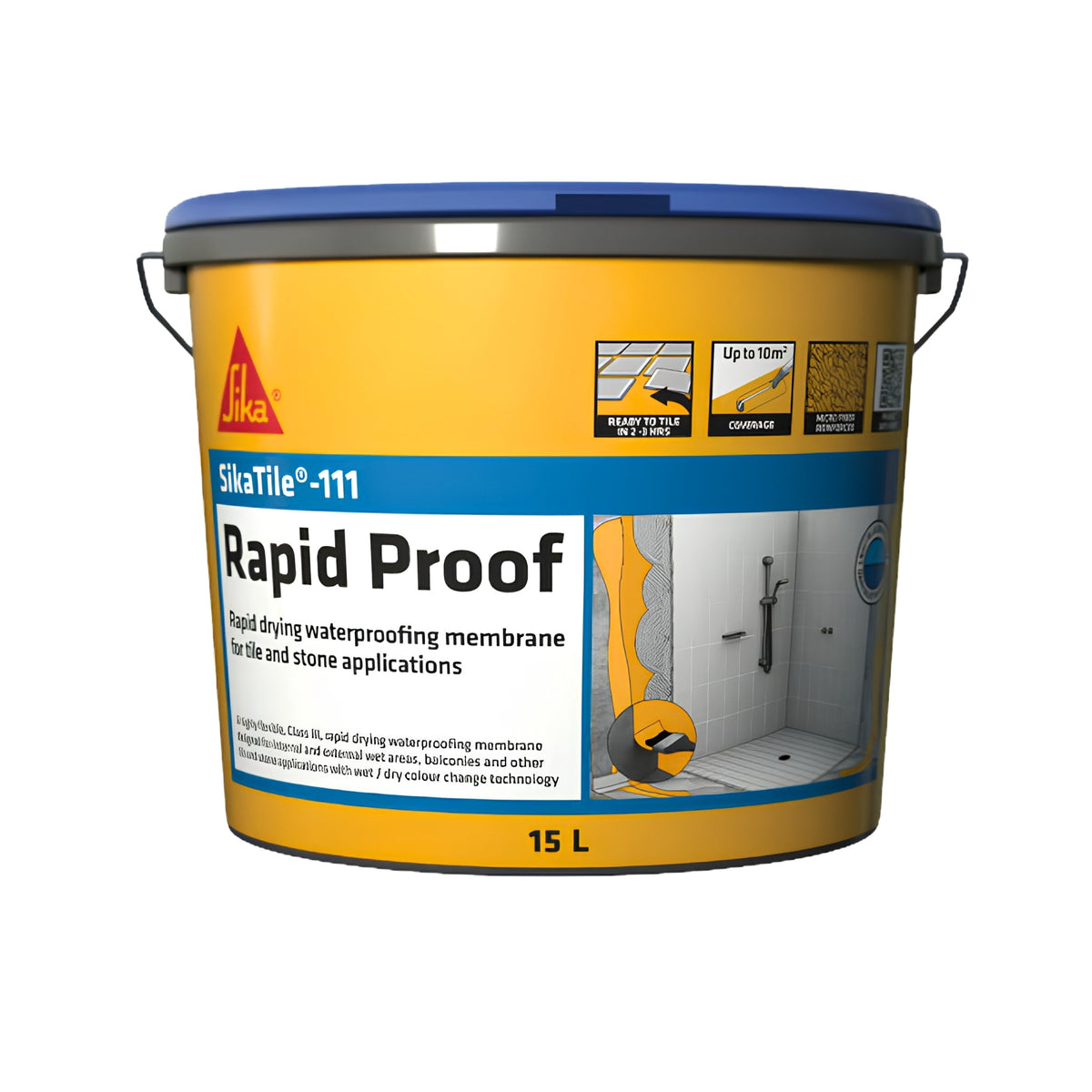 SikaTile 111 Rapid Proof 15LWaterproofing Membrane - Waterproofing Membrane - Protrade Warehouse | Trade & DIY Supplies Australia-Wide