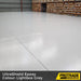 Lightbox Grey UltraShield Epoxy floor in a warehouse with Protrade Warehouse branding.