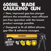 UNi - PRO Trade Range Sausage Caulking Gun - 600ml - Protrade Warehouse | Trade & DIY Supplies Australia - Wide
